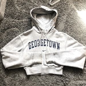 Georgetown Cropped Nike Hoodie (small)